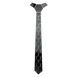 Cravate Black hexagone en Plexiglas acrylique Noir brillant