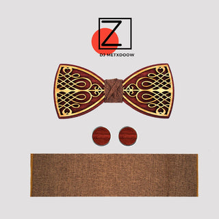 Nœud papillon en bois Pajaritas avec Pochette et boutons de manchette en bois assorties
Commentaires