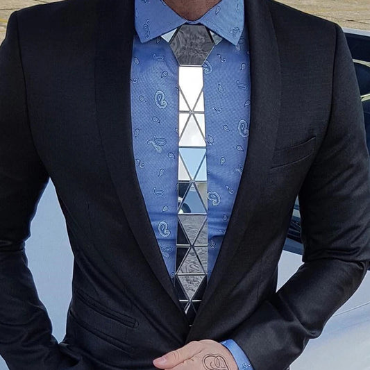 Cravate Triangle en Plexiglas acryliqueMiroire brillant