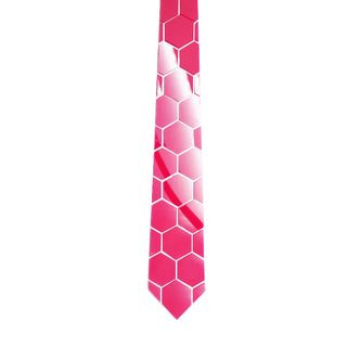 Cravates Fuchsia Hexagonales en Plexiglas acrylique