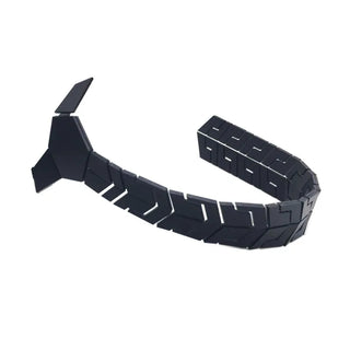 Cravate noir mat plexiglas acrylique
