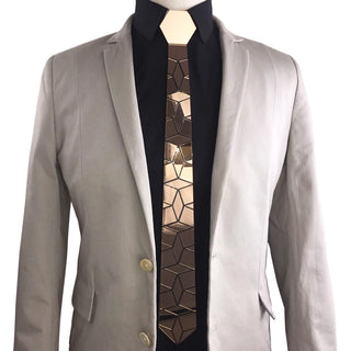 Cravate Or Rose en plexiglas acrylique, 6 Styles, coupe cintrée