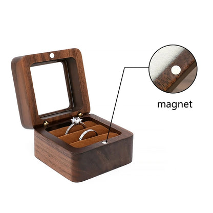 Wedding Wooden Box with Soft Interior Holder Single/Double Slot Jewelry Box Storage Box Jewelry Organizer Ring Box Gift 57BD