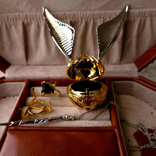 Creative Jewelry Box Organizer Golden Snitch Ring Box Wedding Proposal Jewelry Storage Boxes Valentine Birthday Gift for Girl