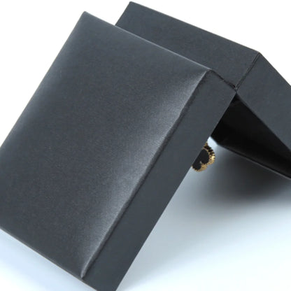 High-grade Leather Paper Black Right Angle Filling Paper Single/Double Ring Box Jewelry Earrings Necklace Bracelet Packing Set
