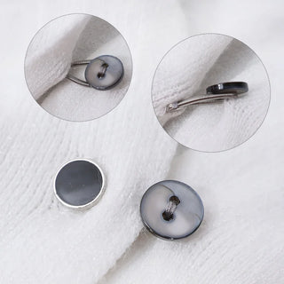 Extensions de boutons de col en métal, 10 pièces