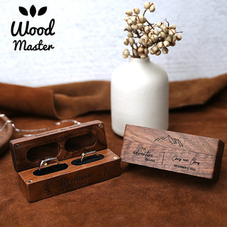 Walnut Wooden Ring Box diamond Pendant Neckl ace Ring earring Gift Display Packaging Case with Colors organizer joyero storage