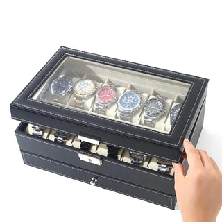 rangement de lunettes de montre de grande capacité, boîte d'exposition de lunettes de soleil, boîte à bijoux